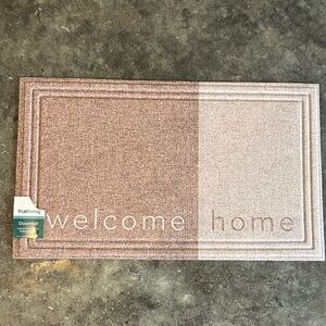 "Welcome Home" Two-Tone Pink Doormat